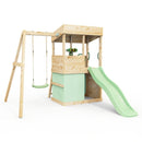 Rebo Lookout Tower with Single Swing, Wave Slide, Adventure and Den Packs