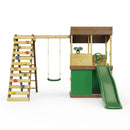 Rebo Lookout Tower with Single Swing, Wave Slide, Climbing Wall, Adventure and Den Packs