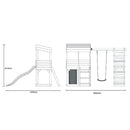 Rebo Lookout Tower with Single Swing, Wave Slide, Climbing Wall, Adventure and Den Packs