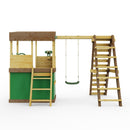 Rebo Lookout Tower with Single Swing, Wave Slide, Climbing Wall, Adventure and Den Packs