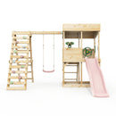 Rebo Lookout Tower with Single Swing, Wave Slide, Climbing Wall and Adventure Pack