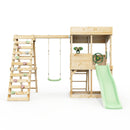 Rebo Lookout Tower with Single Swing, Wave Slide, Climbing Wall and Adventure Pack