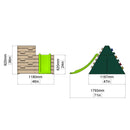 Rebo Mini Wooden Climbing Pyramid Adventure Playset with Slide - Green