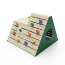 Rebo Mini Wooden Climbing Pyramid Adventure Playset with Slide - Green