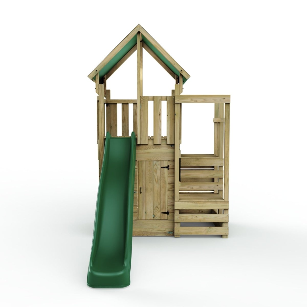 Rebo Modular Wooden Climbing Frame Adventure Playset - M11 Stepup plus Den