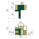 Rebo Modular Wooden Climbing Frame Adventure Playset - M22 Shop
