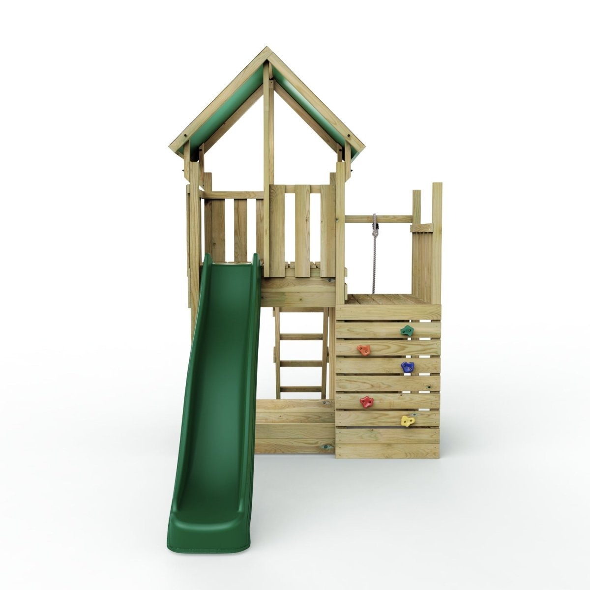 Rebo Modular Wooden Climbing Frame Adventure Playset - M3 plus Ramp