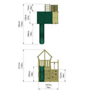 Rebo Modular Wooden Climbing Frame Adventure Playset - M8 plus Ramp