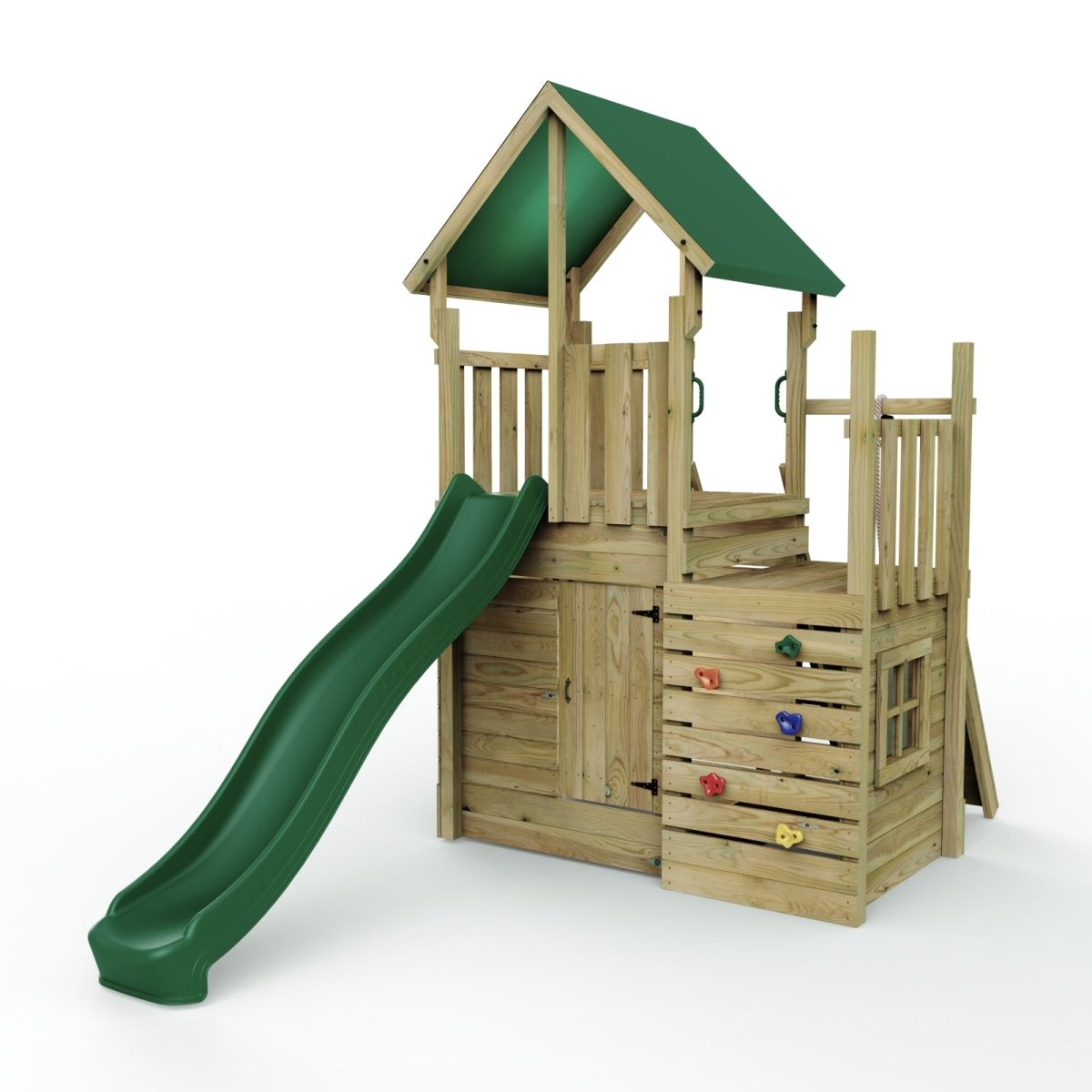 Rebo Modular Wooden Climbing Frame Adventure Playset - M8 plus Ramp