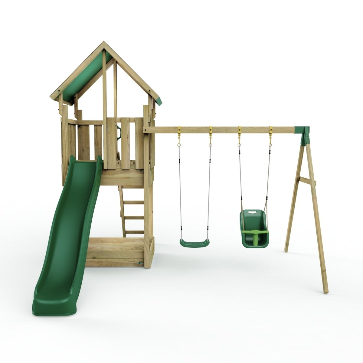 Rebo Modular Wooden Climbing Frame Adventure Playset - Swing Haldon