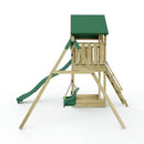 Rebo Modular Wooden Climbing Frame Adventure Playset - Swing Haldon