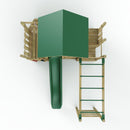 Rebo Modular Wooden Climbing Frame Playset - M21 Ramp, Den & Monkey Bars