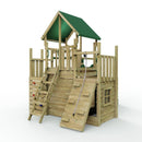 Rebo Modular Wooden Climbing Frame Playset - M21 Ramp, Den & Monkey Bars