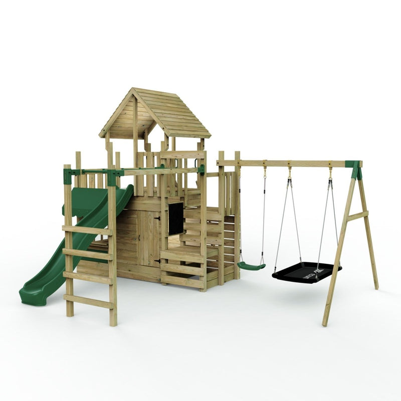 Rebo Modular Climbing Frame - M26 Swings, Monkey Bars & Den