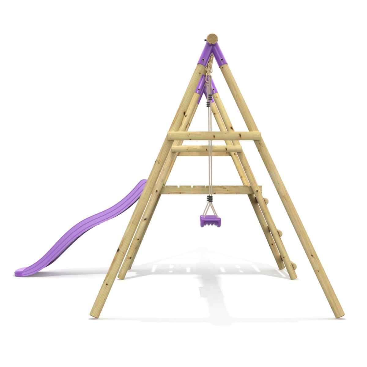 Rebo Single Swing Set with Slide - Apollo Purple