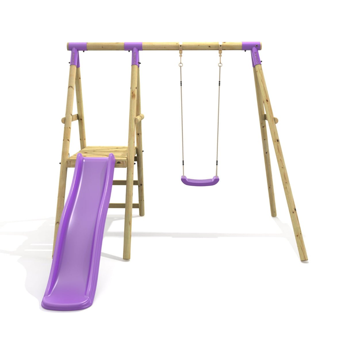 Rebo Single Swing Set with Slide - Apollo Purple