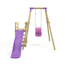 Rebo Single Swing Set with Slide - Pluto Purple