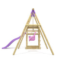 Rebo Single Swing Set with Slide - Pluto Purple