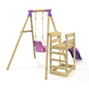 Rebo Single Swing Set with Slide - Pluto Purple