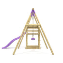 Rebo Single Swing Set with Slide - Solar Purple