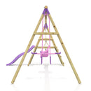 Rebo Triple Swing Set with Slide - Voyager Purple