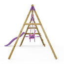 Rebo Triple Swing Set with Slide - Voyager Purple