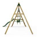 Rebo Voyager Wooden Swing Set with Platform and Slide