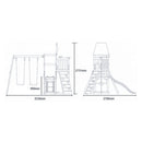 Rebo Wildwood Galleon Climbing Frame with Double Swing and Wave Slide