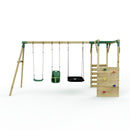 Rebo Wooden Garden Swing Set with Monkey Bars - Halley Green