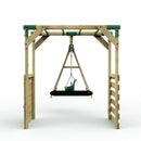 Rebo Wooden Garden Swing Set with Monkey Bars - Halley Green