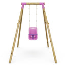 Rebo Wooden Garden Swing Sets - Pluto Pink