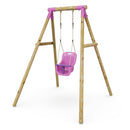 Rebo Wooden Garden Swing Sets - Pluto Pink