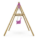 Rebo Wooden Garden Swing Sets - Pluto Pink