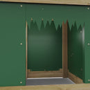 Rebo Wooden Lookout Tower Playhouse with 6ft Slide - Lookout with Den & Adventure