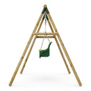 Rebo Wooden Single Garden Swing Set - Baby Seat - Pluto