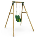 Rebo Wooden Single Garden Swing Set - Baby Seat - Pluto