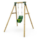 Rebo Wooden Single Garden Swing Set - Baby Seat - Pluto