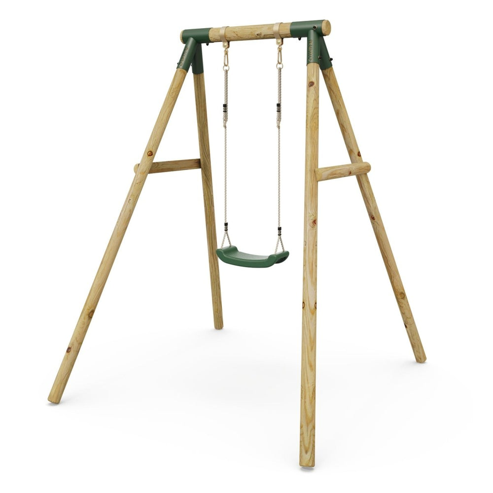 Rebo Wooden Single Garden Swing Set - Solar