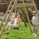 Rebo Wooden Single Garden Swing Set - Solar