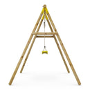 Rebo Wooden Single Garden Swing Set - Solar Yellow