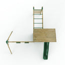 Rebo XL Lookout Tower Playhouse with Double Swing and Monkey Bars plus Slide