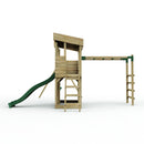Rebo XL Lookout Tower Playhouse with Double Swing and Monkey Bars plus Slide