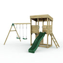 Rebo XL Lookout Tower Playhouse with Double Swing and Slide