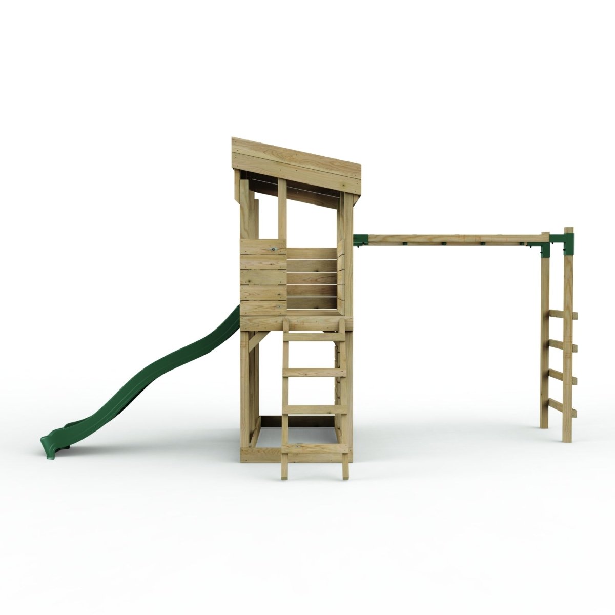 Rebo XL Lookout Tower Playhouse with Monkey Bars and Slide