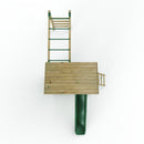 Rebo XL Lookout Tower Playhouse with Monkey Bars and Slide