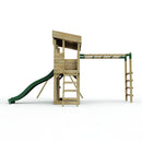 Rebo XL Lookout Tower Playhouse with Single Swing and Monkey Bars plus Slide