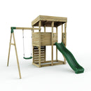 Rebo XL Lookout Tower Playhouse with Single Swing and Slide