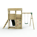 Rebo XL Lookout Tower Playhouse with Single Swing and Slide