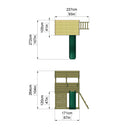 Rebo XL Lookout Tower Playhouse with Slide