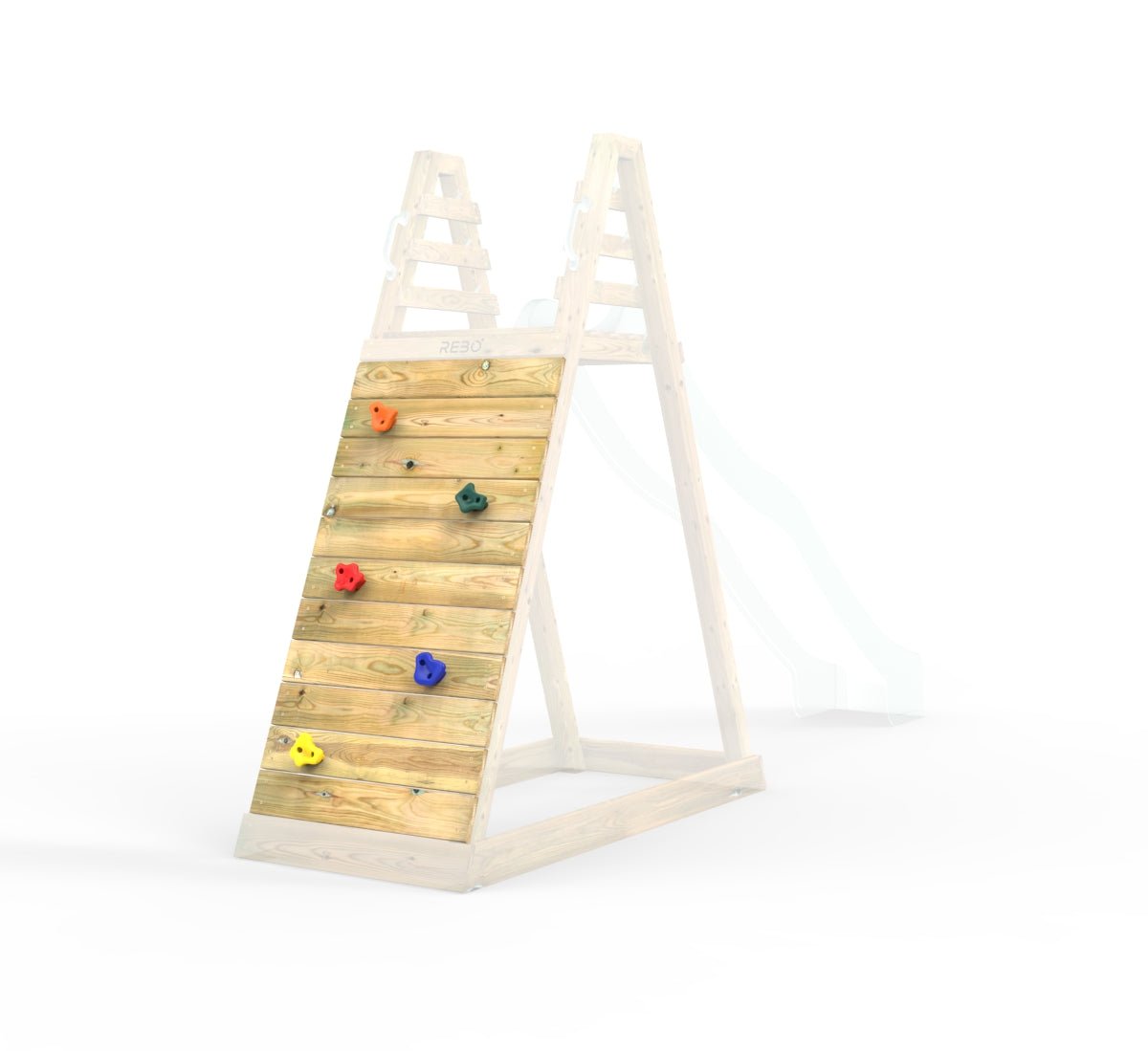 10FT Slide Platform Climbing Wall Pack (Boards & Climbing Holds)
